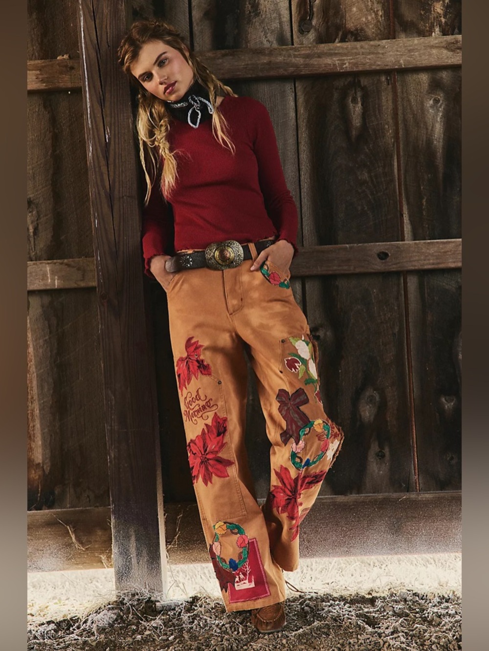 Free People We The Free Bright Time Embroidered Craft Pants - Picture 8 of 13
